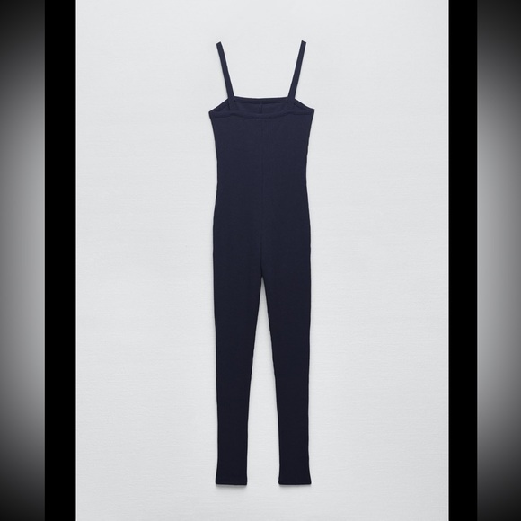 ZARA LONG RIB JUMPSUIT - Picture 4 of 6